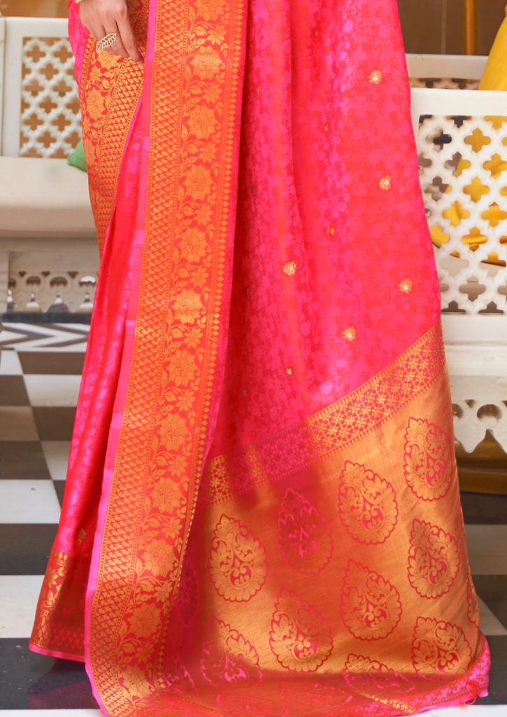 Pink Pure Kanjivaram Silk Saree