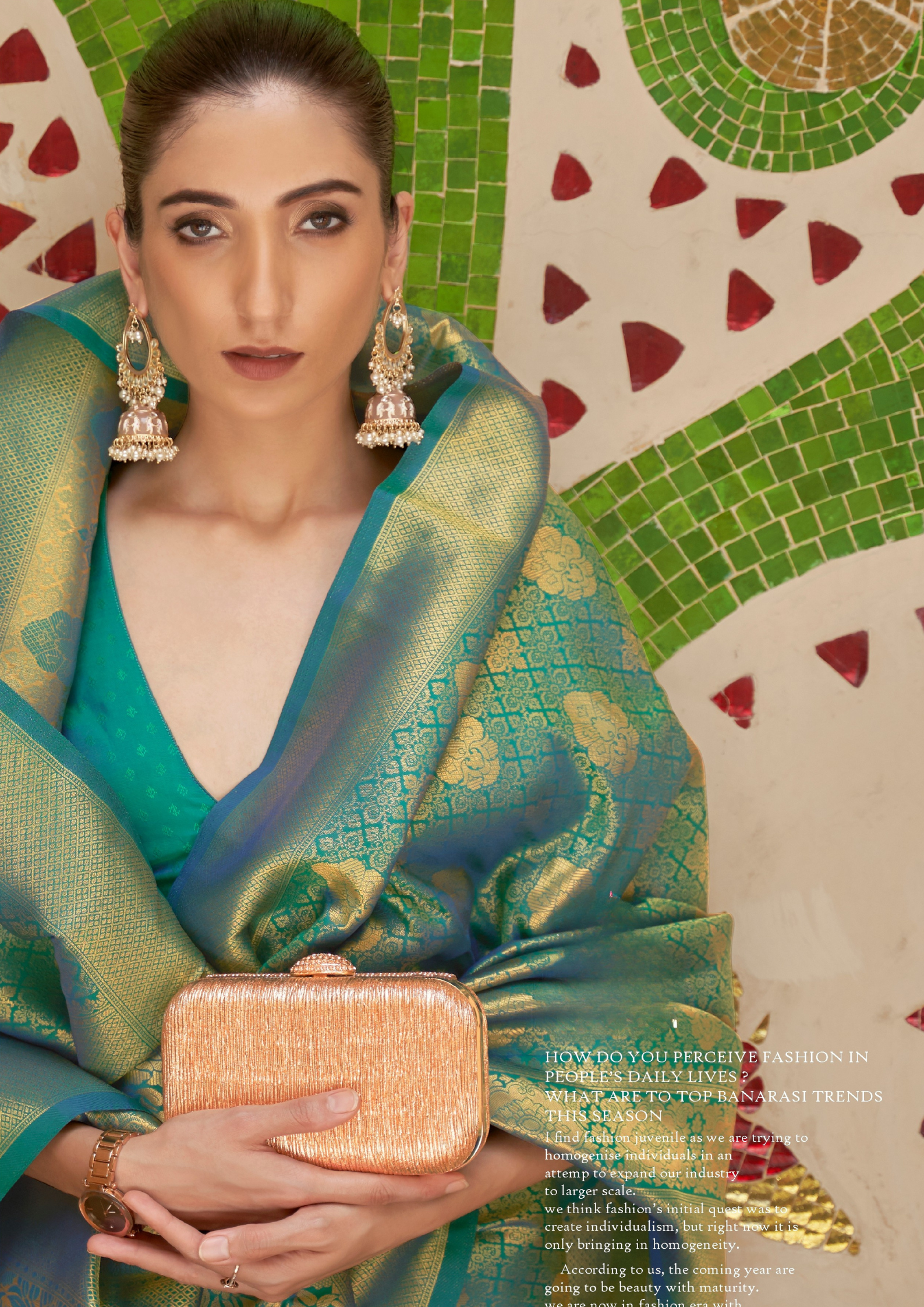 Elegant Green Silk Handloom weaving saree