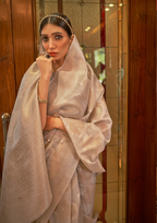Modal Sequins Value Added Grey Silk Saree