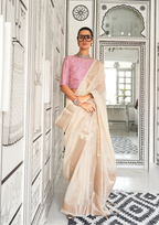 Gold Moss Chiffon handloom weaving saree