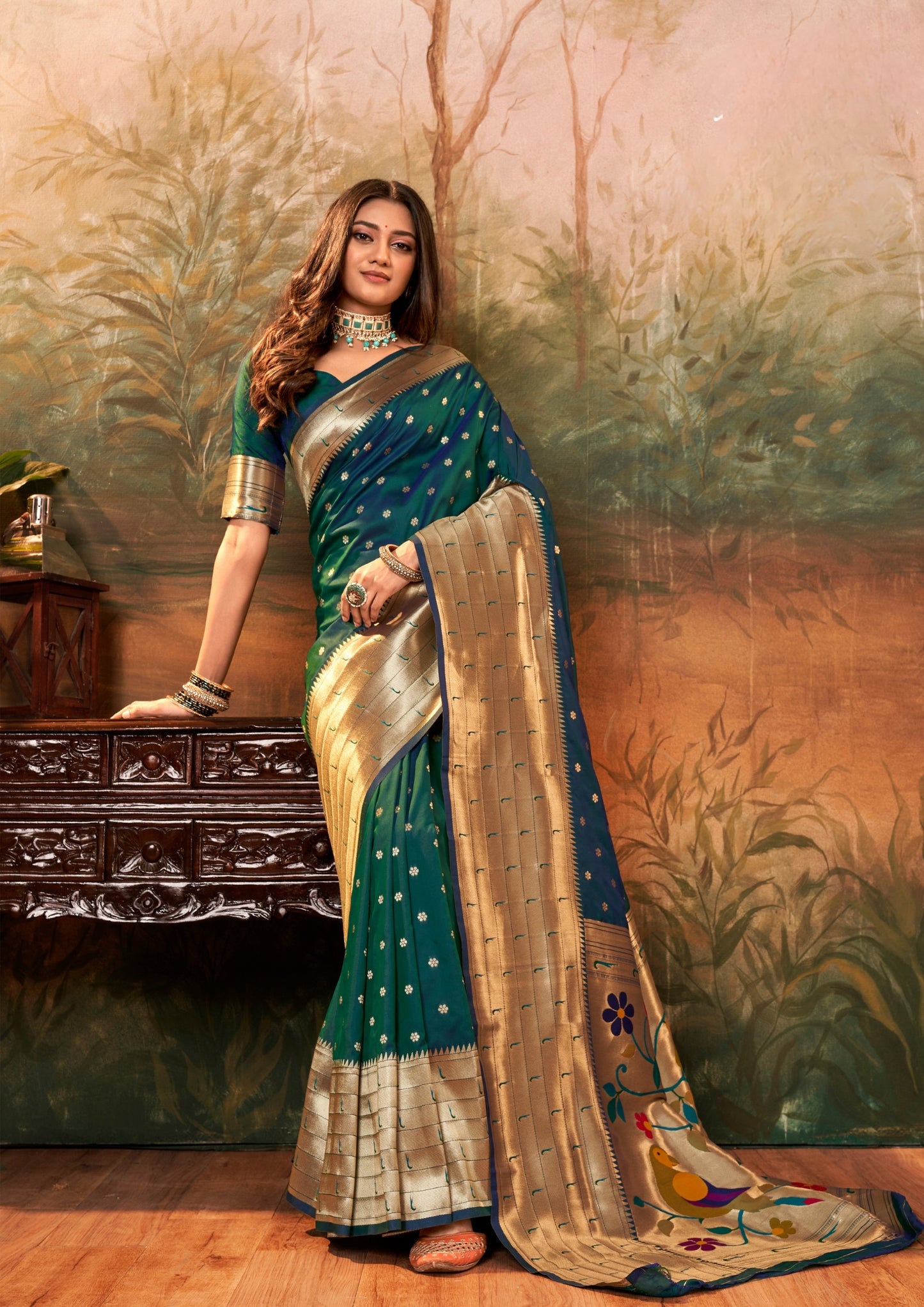 Pure Silk Paithani With Zari Weaving Morpankh Saree