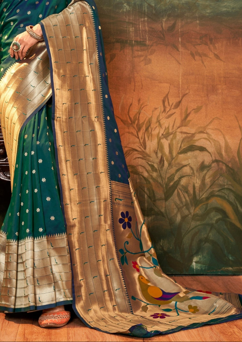 Pure Silk Paithani With Zari Weaving Morpankh Saree
