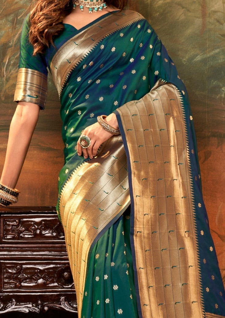 Pure Silk Paithani With Zari Weaving Morpankh Saree