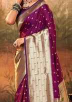 Pure Silk Paithani with Zari Weaving Saree Magenta