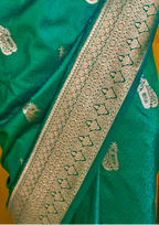 GREEN-TWO TONE HANDLOOM WEAVING SILK