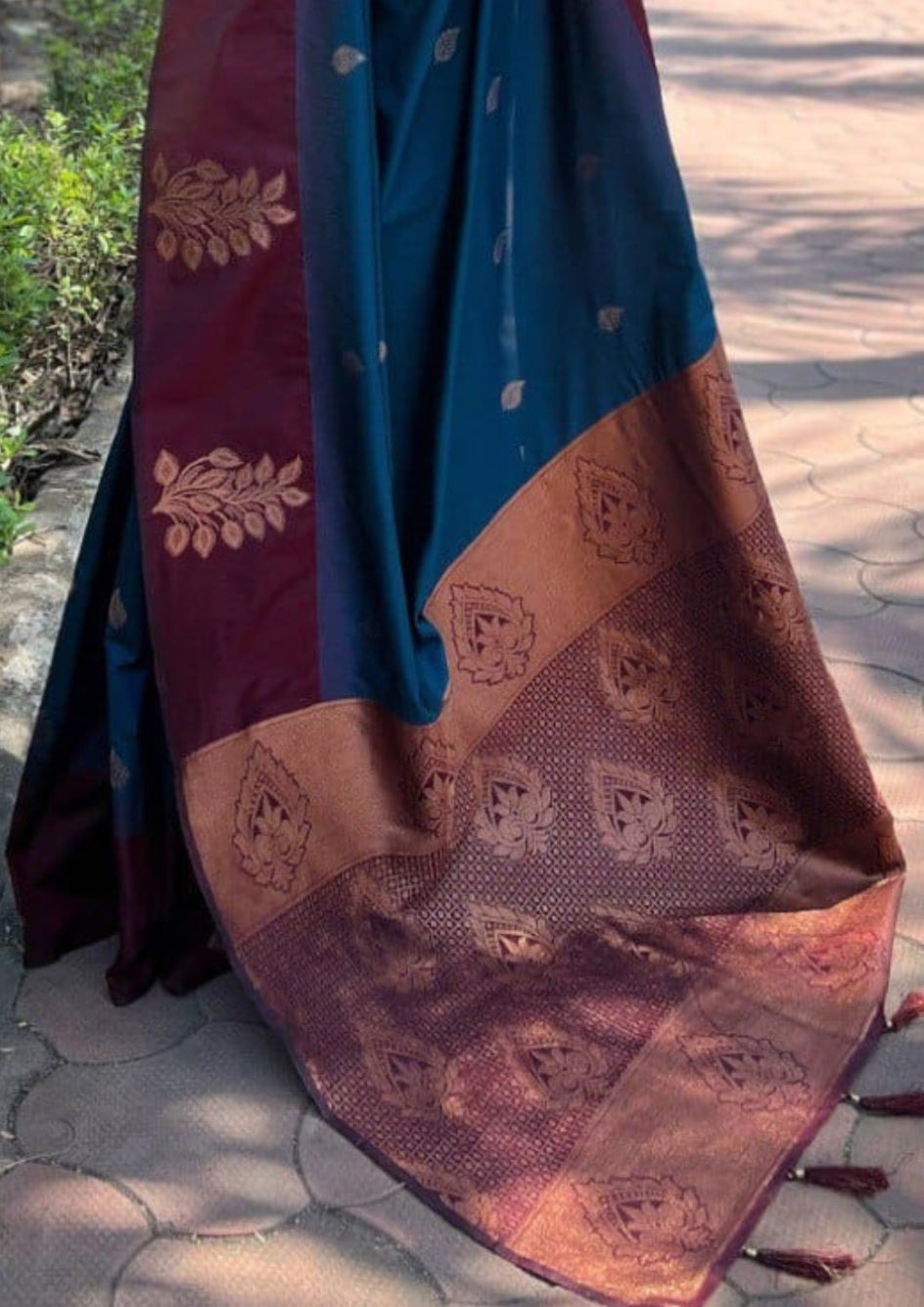 Banarasi Soft Silk With Zari Work Royal Blue Saree