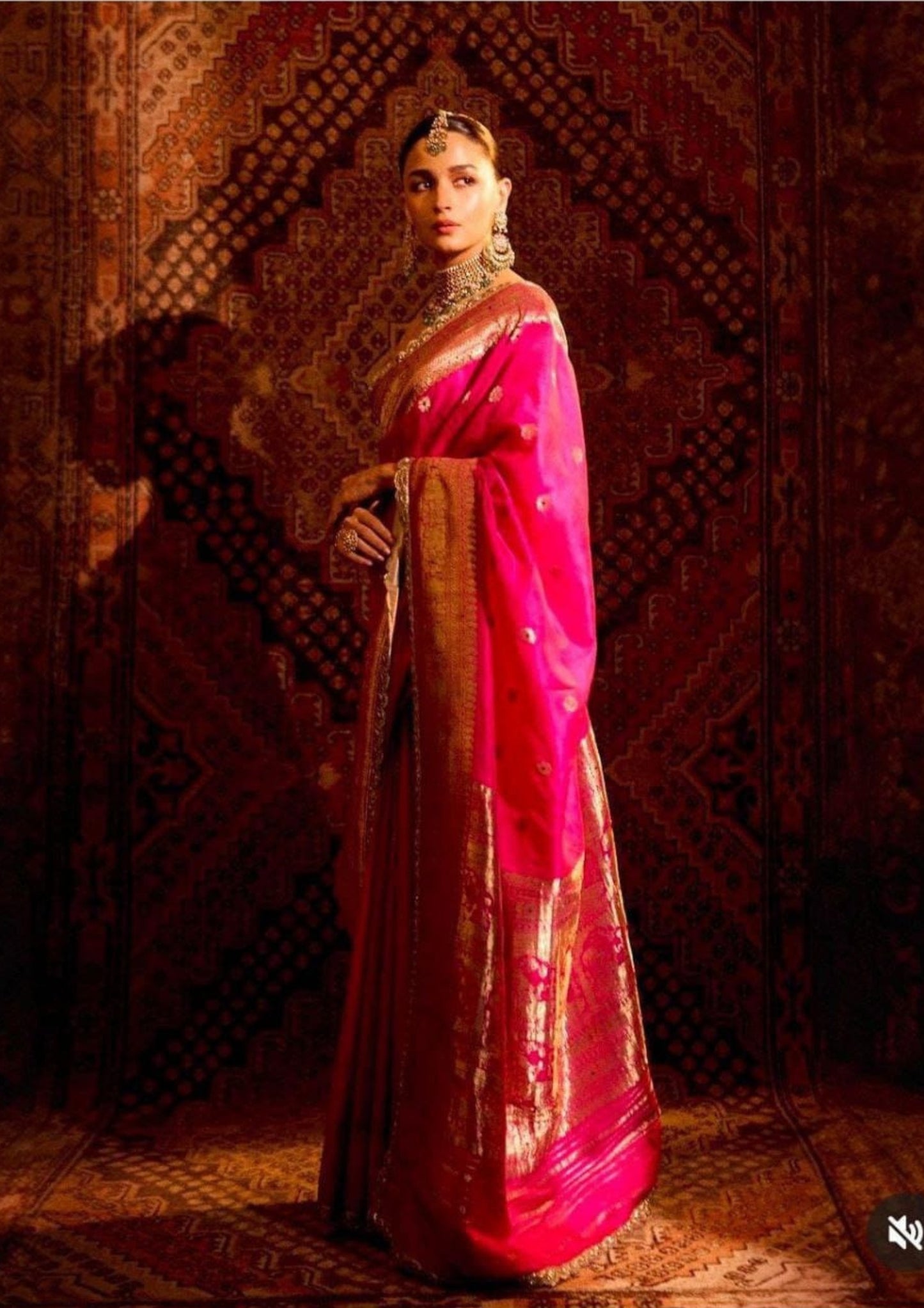 Banarasi Soft Lichi Silk With Jacquard Border Magenta Saree