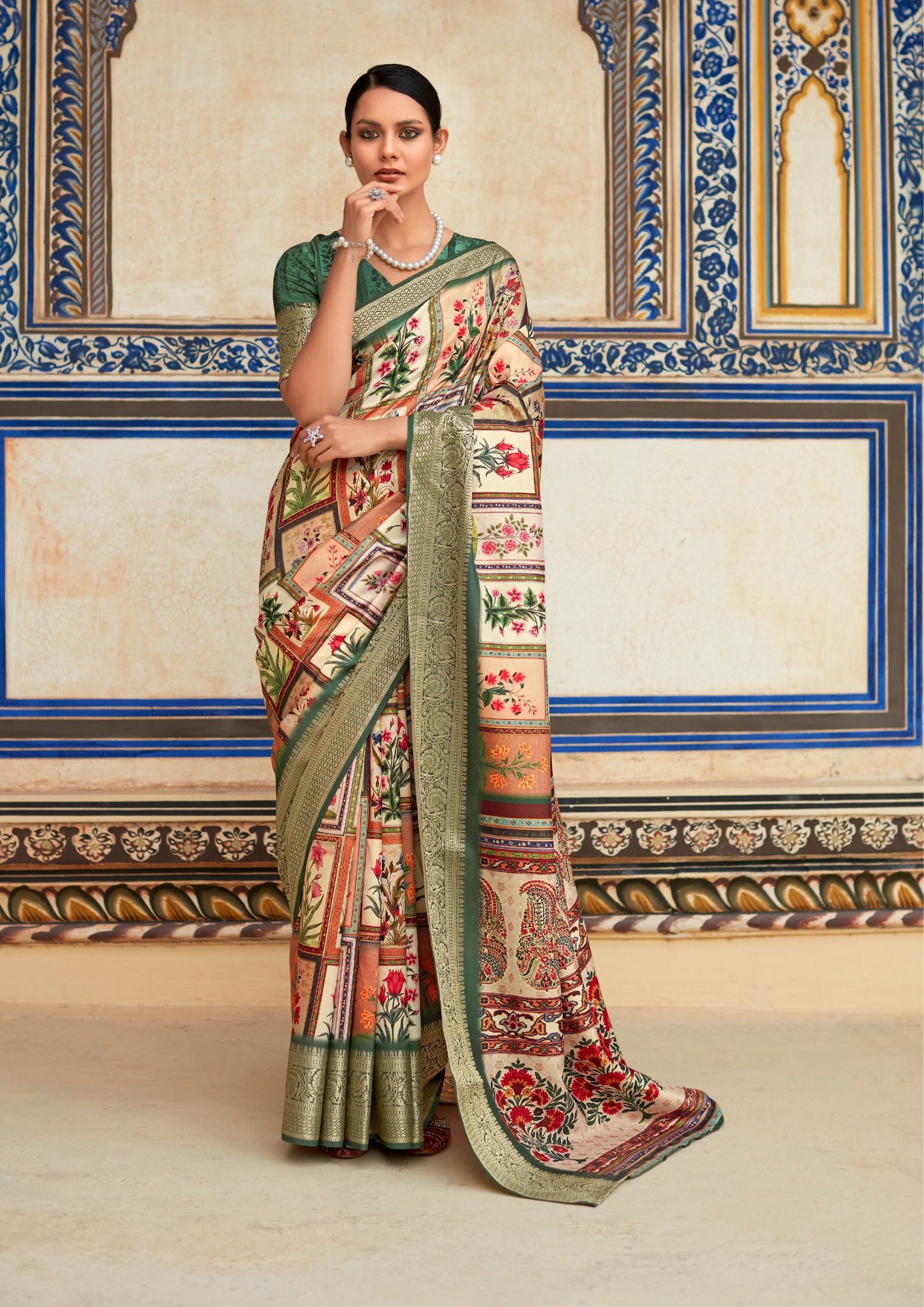 Saaria Silk Dola Viscose with Topclass Print Saree