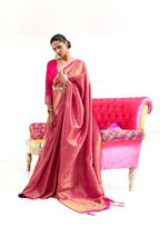 Kanjivaram Red Handloom Weaving Saree