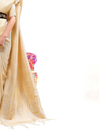 Kanjivaram Golden Handloom Weaving Saree