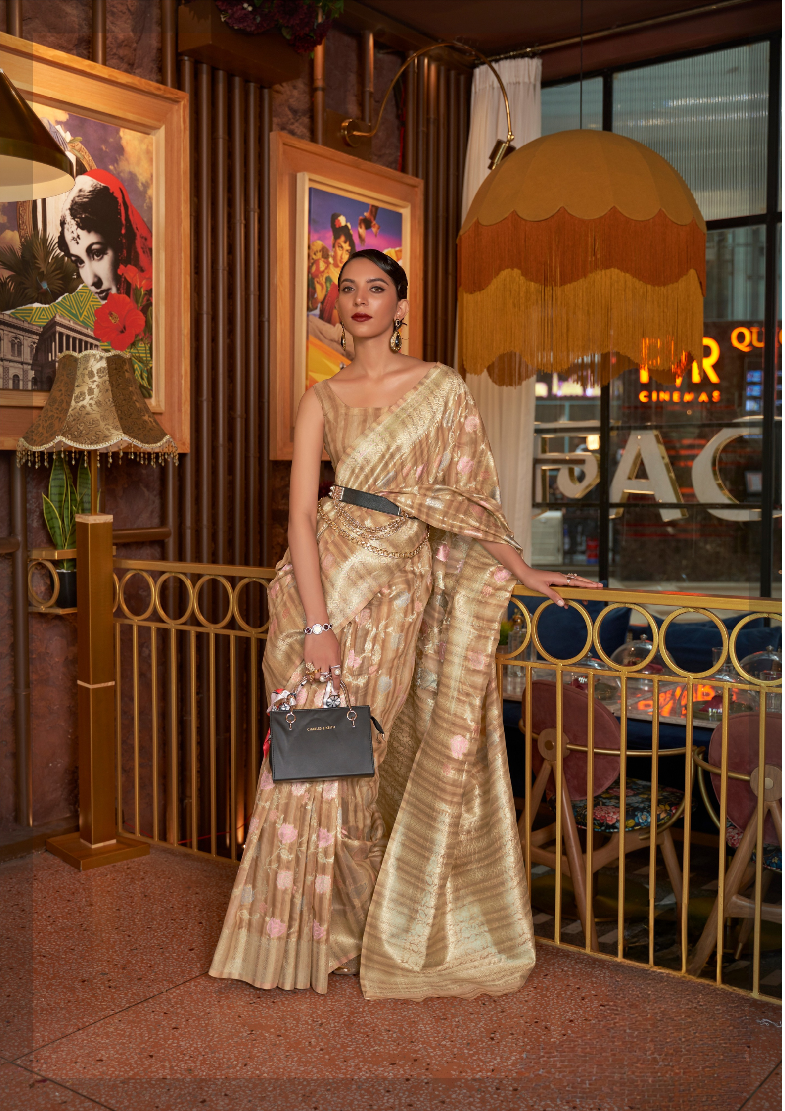 Golden Multi - Linen Handloom Weaving