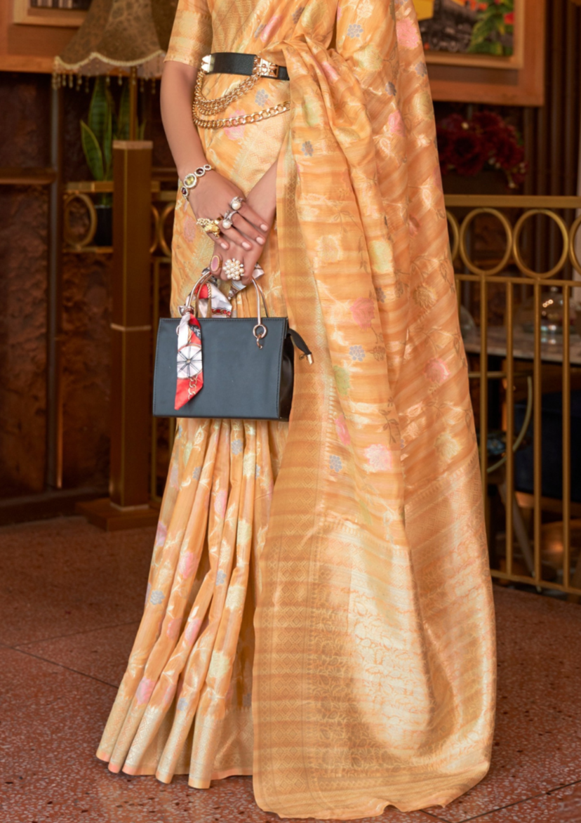 Yellow Multi - Linen Handloom Weaving