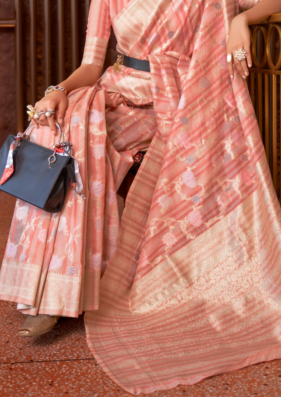 Pink Multi - Linen Handloom Weaving