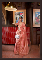 Kanjivaram Pink Handloom Weaving Silk Saree