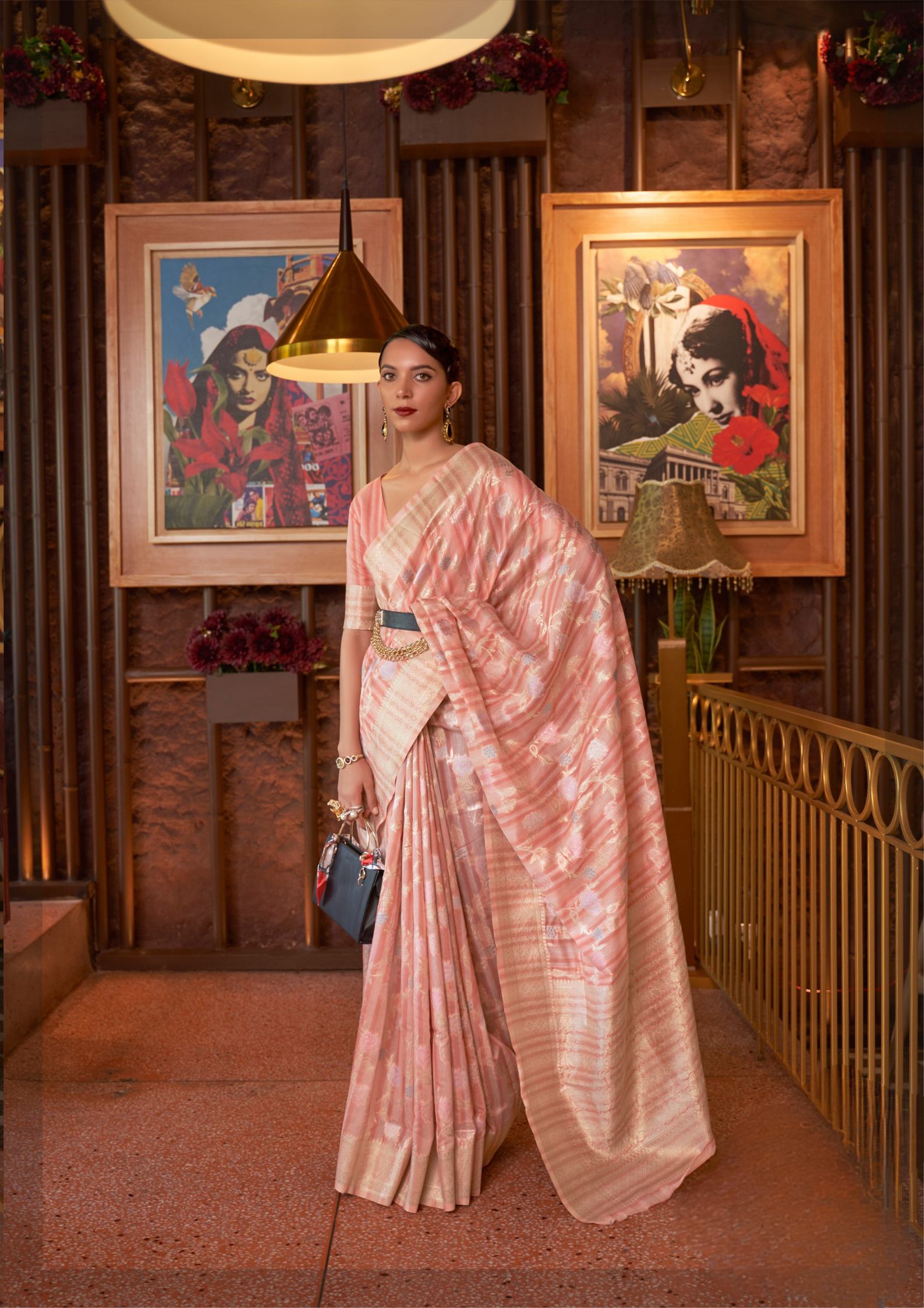 Pink Multi - Linen Handloom Weaving