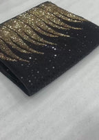 Black Sequin Party Wear  Georgette Saree