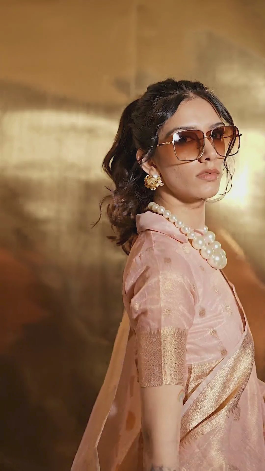 Pink Paithani Zari Tissue Saree